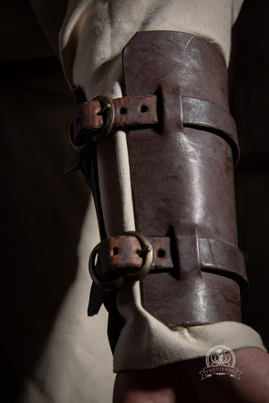 Leather Bracers Bonas - Brown